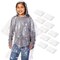 Juvale 10-Pack Disposable Rain Ponchos for Kids - Emergency Plastic Raincoats with Hood for Boys and Girls (Clear)